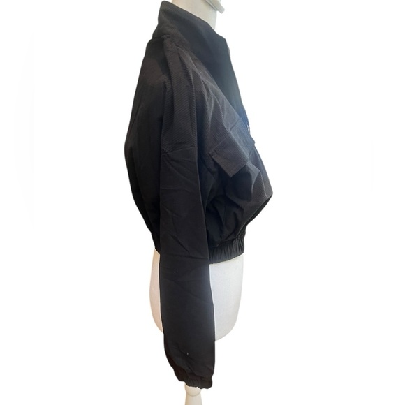 Area Stars NWT Waffle Zip Jacket Waist Length with Front Pockets in Black XS - Picture 5 of 13